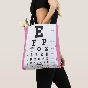 Tote Bag Optométrie Ophthomolgiste Eye Doctor Eye Chart Fou