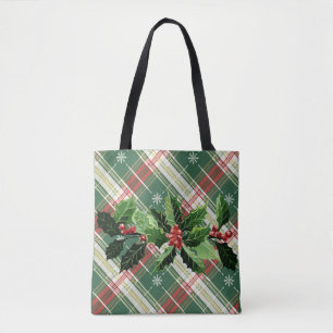 Tote Bag Or Blanc Noel Planté De Wreath
