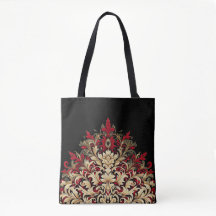 Or rouge et Damas noir