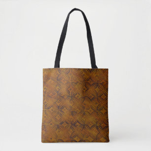 Tote Bag Or, rouge, motif brun sur ce fourre-tout