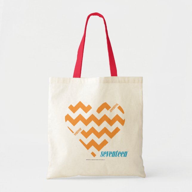 Tote Bag Orange 2 de zigzag (Devant)