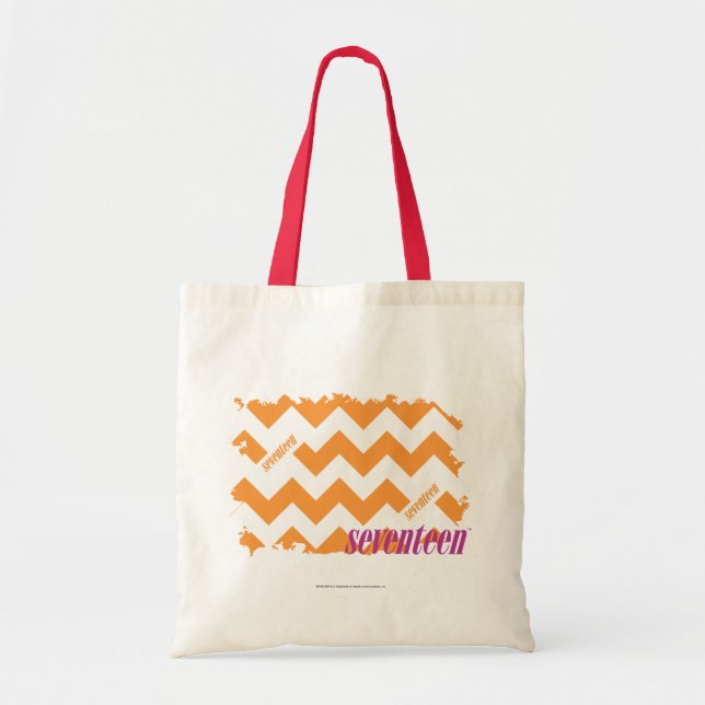Tote Bag Orange 4 de zigzag (Devant)