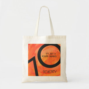 Tote Bag Orange 70 Anniversaire de la Décennie