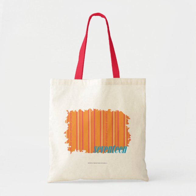 Tote Bag Orange mince 2 de rayures (Devant)