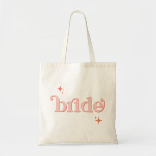 Tote Bag Orange PINK Disco Bridal Party bach