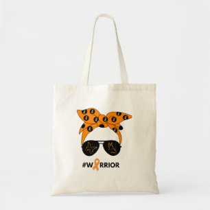 Tote Bag Orange Ruban Rein Cancer Guerrier Bandana Unbre