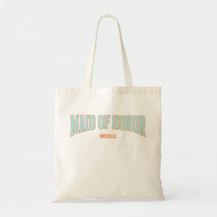 Tote Bag Orange + Sarcelle Faux Paillettes Varsity DEMOISEL