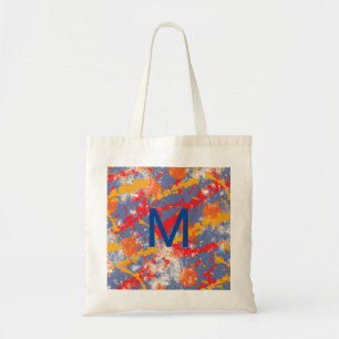 Tote Bag Oranges et plateau de peinture bleu