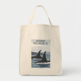 Tote Bag Orca Whales #1 - Homer, Alaska