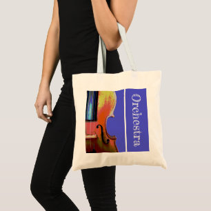 Tote Bag Orchestre de violon musical violet