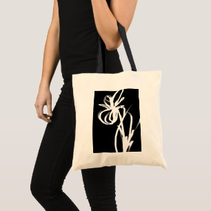 Tote Bag Orchidée Noir : Abstrait noir et blanc