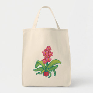 Tote Bag Orchidée Pixelart, Pixel Art