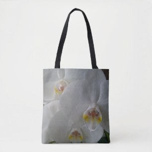 Tote Bag Orchidées blanches sur une fourre-tout toute en pa