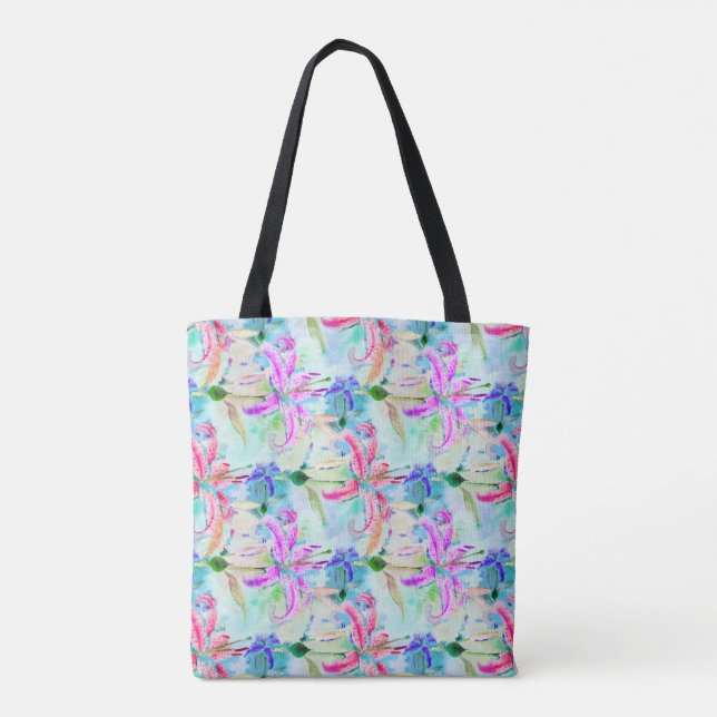 Tote Bag Orchidées colorées (Dos)