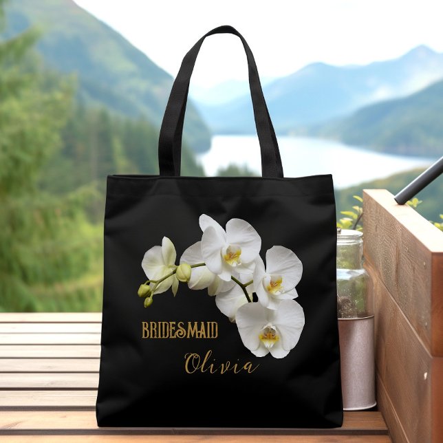 Tote Bag Orchidées de Bridesmaid Floral Personnalisé (Créateur téléchargé)