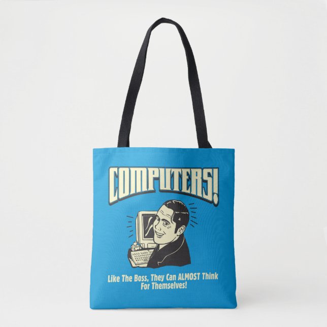 Tote Bag Ordinateurs : Comme le patron (Devant)