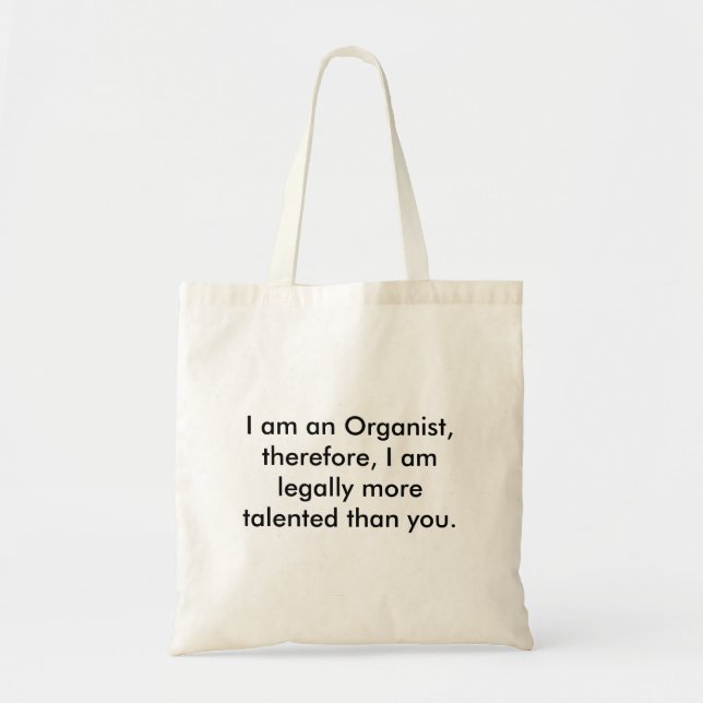 Tote Bag organe, je suis un organiste, donc, je suis (Devant)