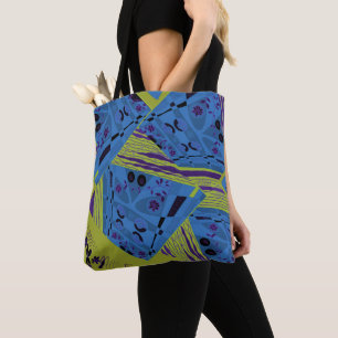 Tote Bag Origami Chintz (L) Blue Indigo Olive Black