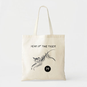 Tote Bag Original Drawing5 Chinese Tiger Year Monogram TB