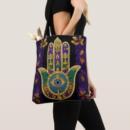 Tote Bag Ornate Gold Troisième Oeil Hamsa