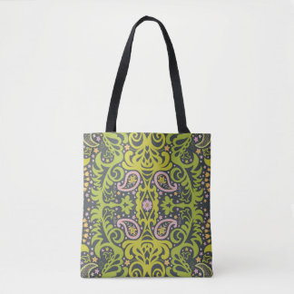 Tote Bag ornement de paisley orientale; flacon décoratif sa