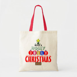 Tote Bag Ornements de Noël Jolly Reversible