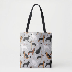 Tote Bag Os bergers allemands et pattes