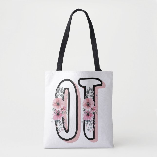 Tote Bag OT floral | Offres d'ergothérapie (Devant)