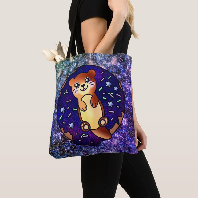 Tote Bag Otter bébé adorable dans la galaxie spatiale (De près)