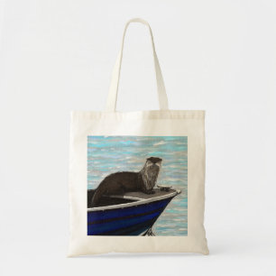 Tote Bag Otter dans une peinture de bateau