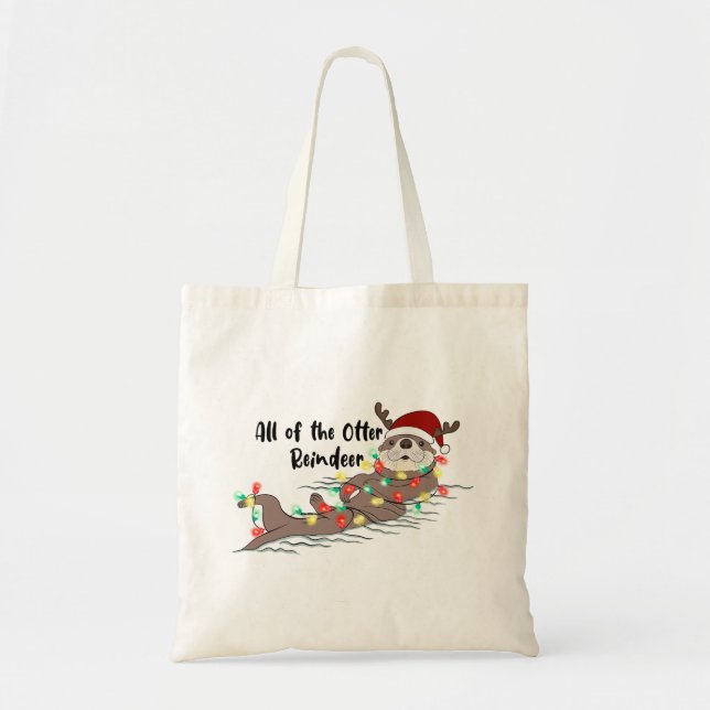 Tote Bag Otter de Noël drôle (Devant)