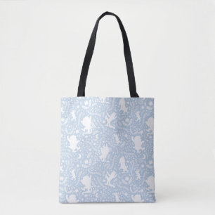 Tote Bag Où les choses sauvages motif floral bleu