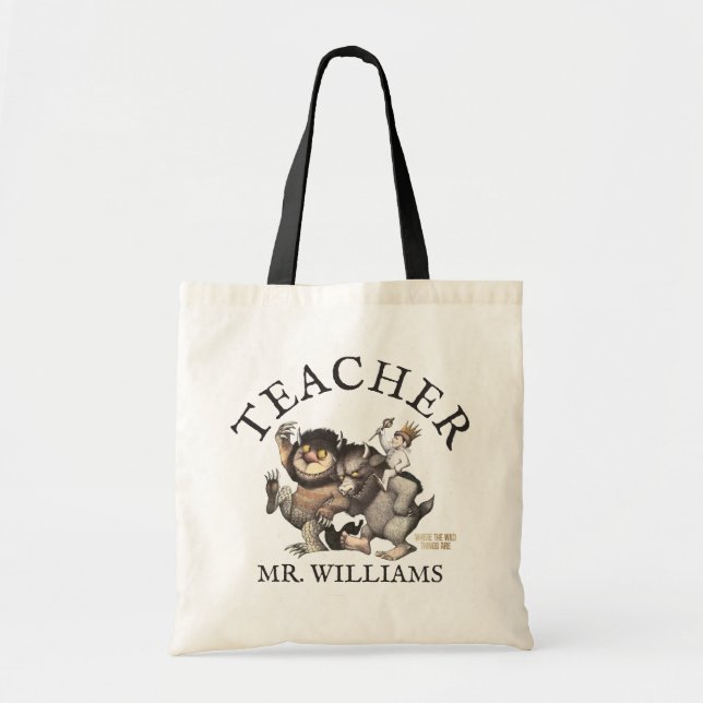 Tote Bag Où les choses sauvages sont enseignantes (Devant)