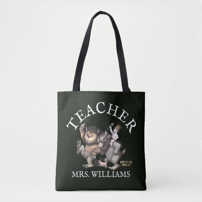 Tote Bag Où les choses sauvages sont enseignantes (Devant)