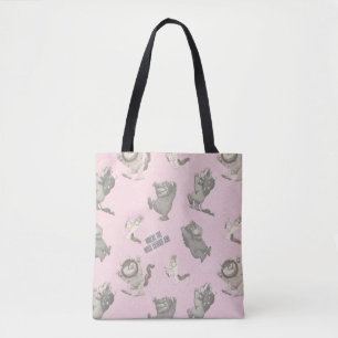 Tote Bag Où sont les monstres ? Motif Rose Étoile