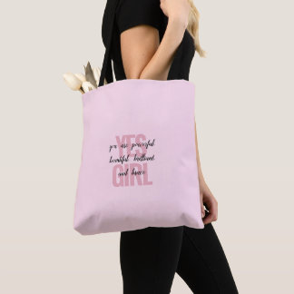 Tote Bag Oui Fille Vous Êtes Belle Motivationnelle Fille Im