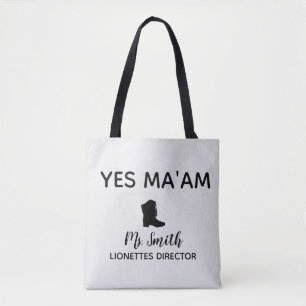 Tote Bag Oui Ma'am Directeur d'équipe de forage personnali