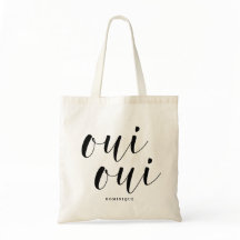 Oui Oui Noir Moderne Calligraphie Personnalisée
