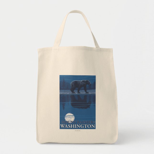 Tote Bag Ours au clair de lune - Mount Rainier, Washington (Devant)