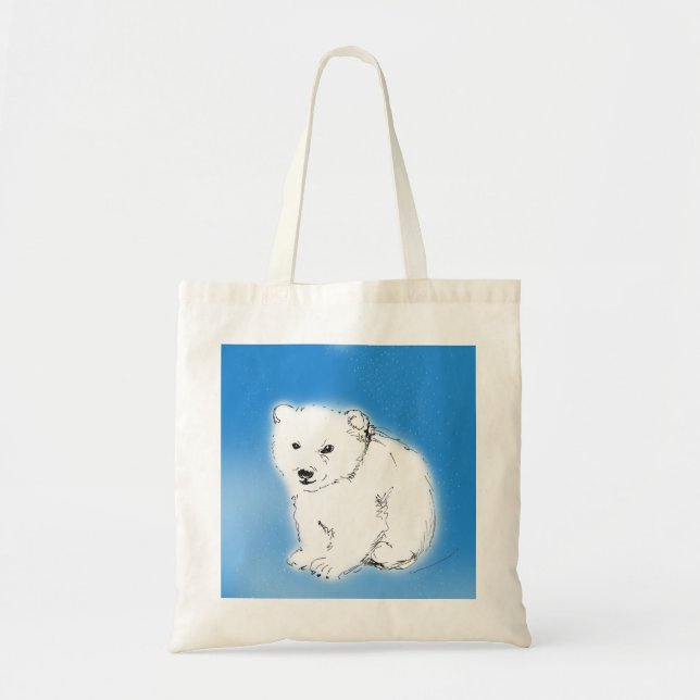Tote Bag Ours blanc (Devant)