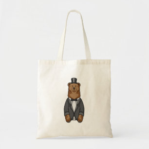 Tote Bag Ours comme marié avec veste