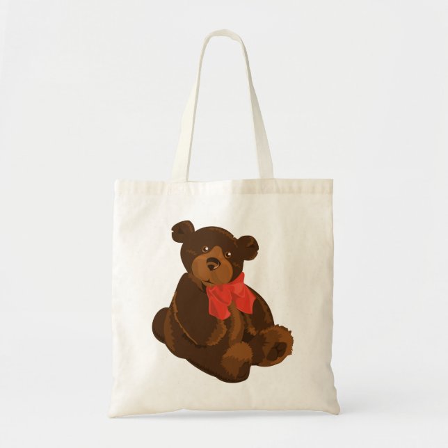 Tote Bag Ours de caricature mignon (Devant)