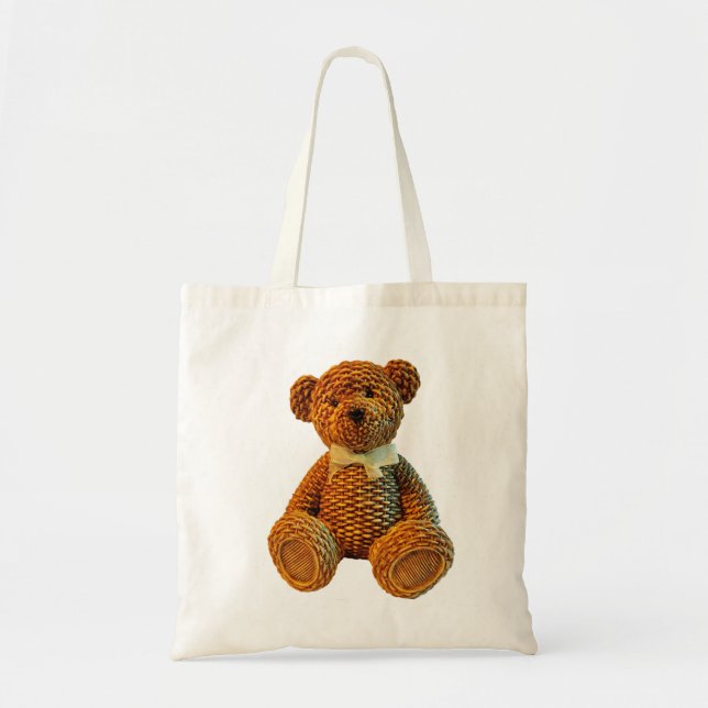 Tote Bag Ours de nounours Brown d'osier (Devant)