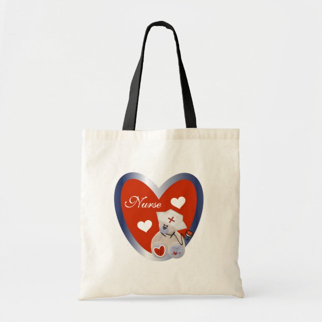 Tote Bag Ours d'infirmière avec le T-shirts et les cadeaux  (Devant)