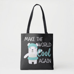 Tote Bag Ours polaire avec anneau de nage changement climat