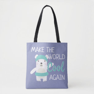 Tote Bag Ours polaire avec anneau de nage changement climat