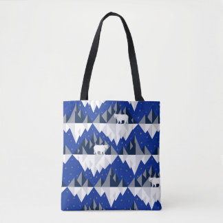 Tote Bag Ours polaire sur Iceberg Motif sans couture.