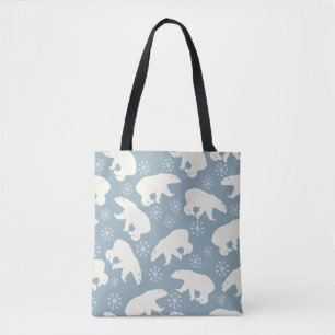 Tote Bag Ours polaires d'hiver sans couture motif + vos idé