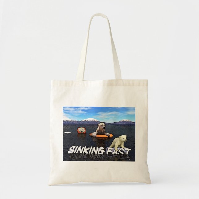 Tote Bag Ours polaires - Sinking Fast (Devant)