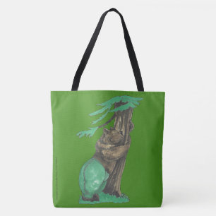 Tote Bag Ourse de l'arbre mûr portant de belles jambes